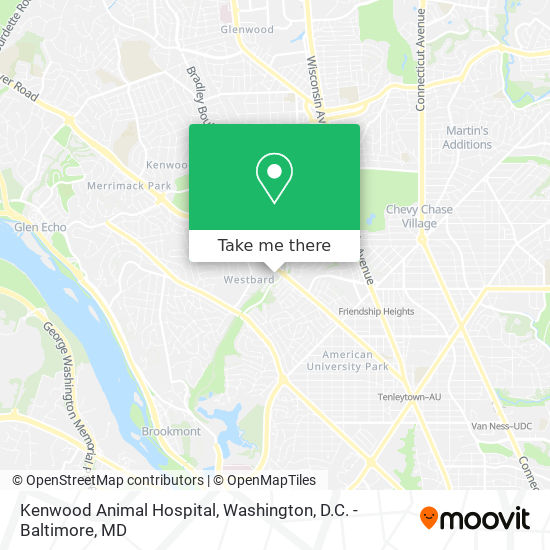 Kenwood Animal Hospital map