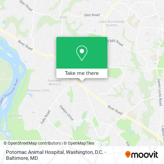 Mapa de Potomac Animal Hospital