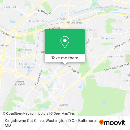 Kingstowne Cat Clinic map