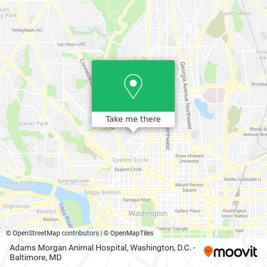 Mapa de Adams Morgan Animal Hospital