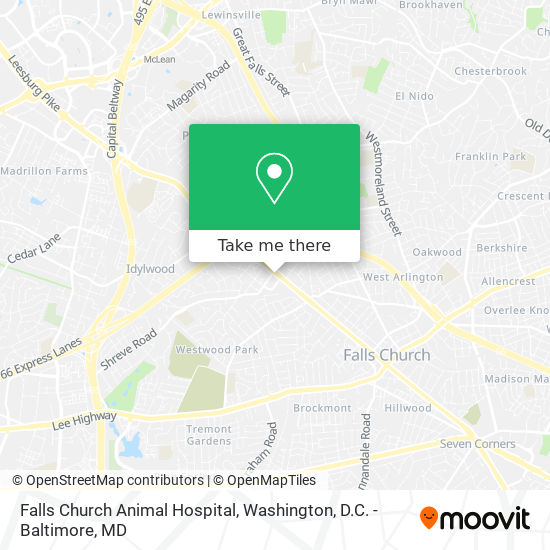 Mapa de Falls Church Animal Hospital