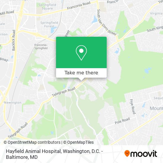 Mapa de Hayfield Animal Hospital