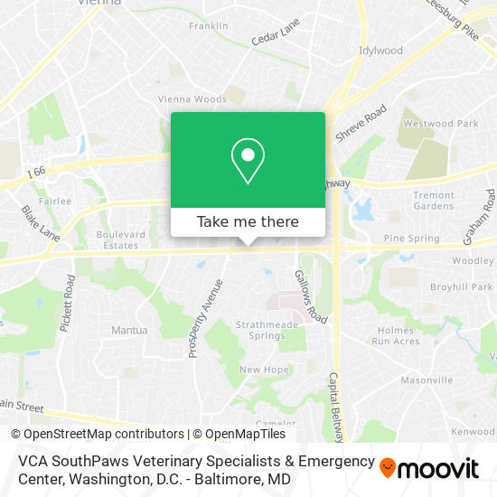 Mapa de VCA SouthPaws Veterinary Specialists & Emergency Center