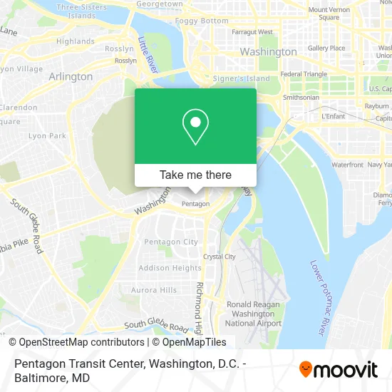 Pentagon Transit Center map