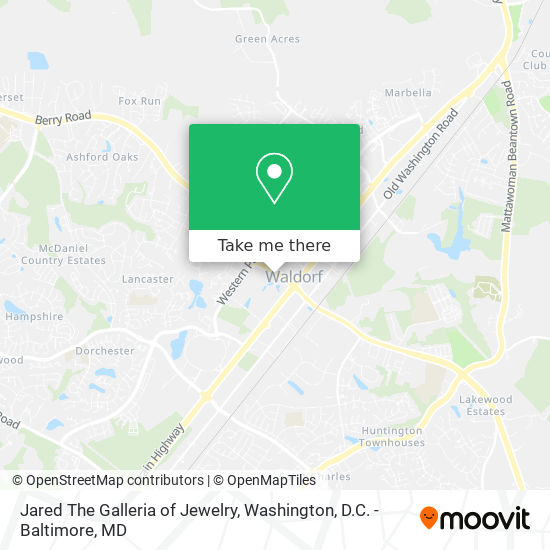 Mapa de Jared The Galleria of Jewelry