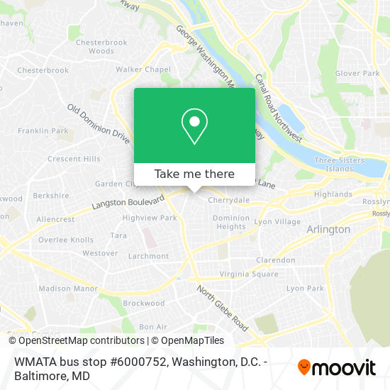 WMATA bus stop #6000752 map