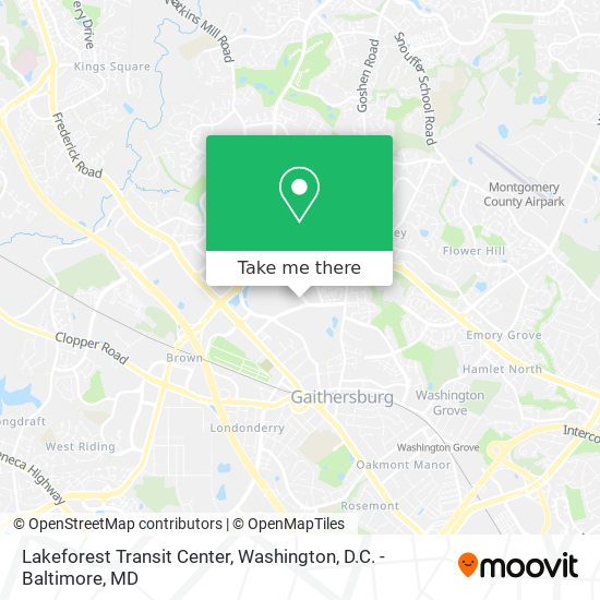 Lakeforest Transit Center map