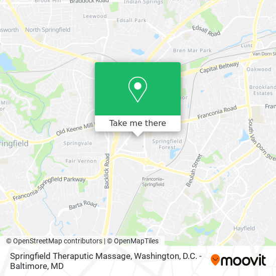 Springfield Theraputic Massage map