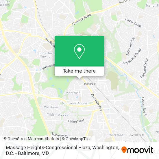 Massage Heights-Congressional Plaza map