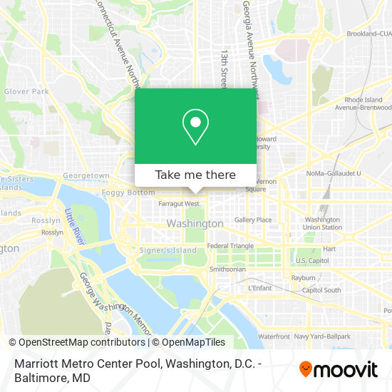 Marriott Metro Center Pool map