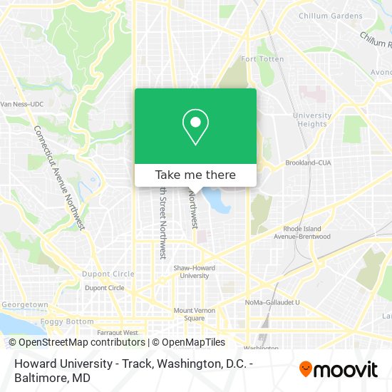 Mapa de Howard University - Track