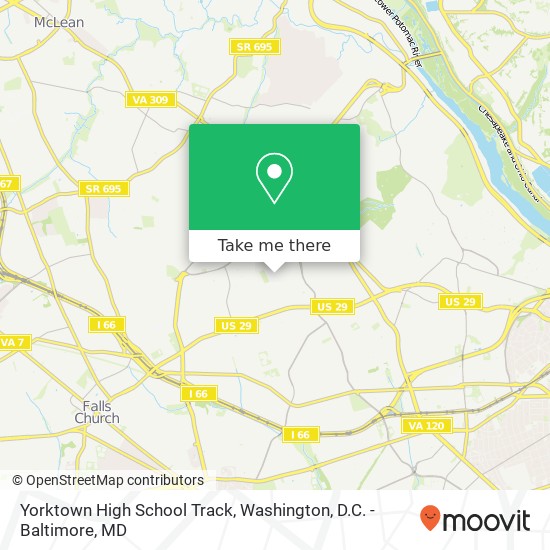 Mapa de Yorktown High School Track