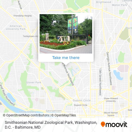 Mapa de Smithsonian National Zoological Park