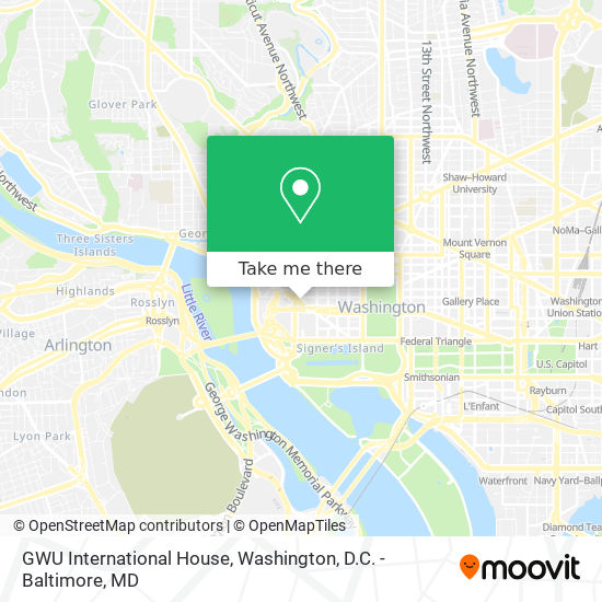 Mapa de GWU International House