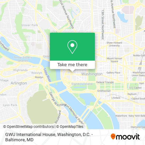 GWU International House map