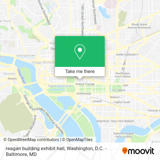 Mapa de reagan building exhibit hall