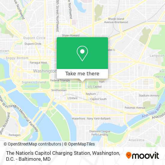 The Nation's Capitol Charging Station map