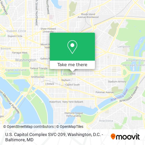 Mapa de U.S. Capitol Complex SVC-209