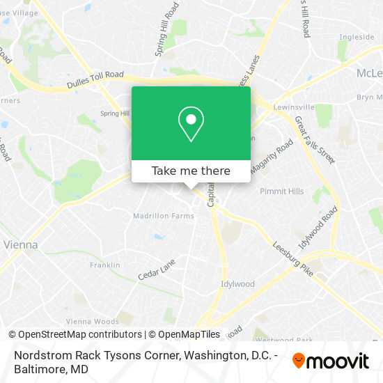 Mapa de Nordstrom Rack Tysons Corner
