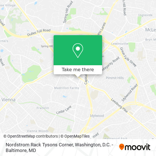 Nordstrom Rack Tysons Corner map