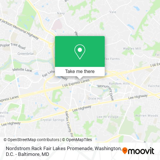 Nordstrom Rack Fair Lakes Promenade map