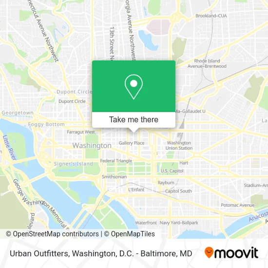 Urban Outfitters map