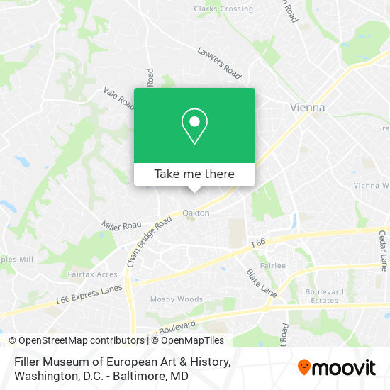 Mapa de Filler Museum of European Art & History