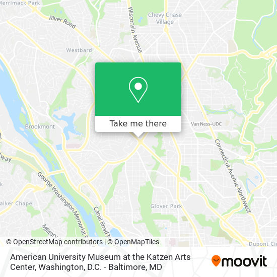 Mapa de American University Museum at the Katzen Arts Center