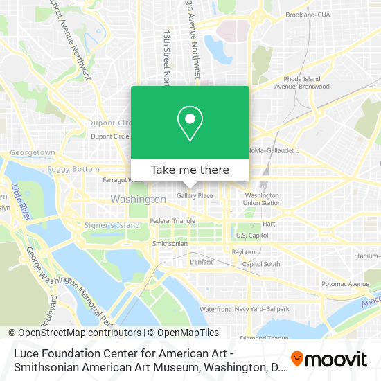 Mapa de Luce Foundation Center for American Art - Smithsonian American Art Museum