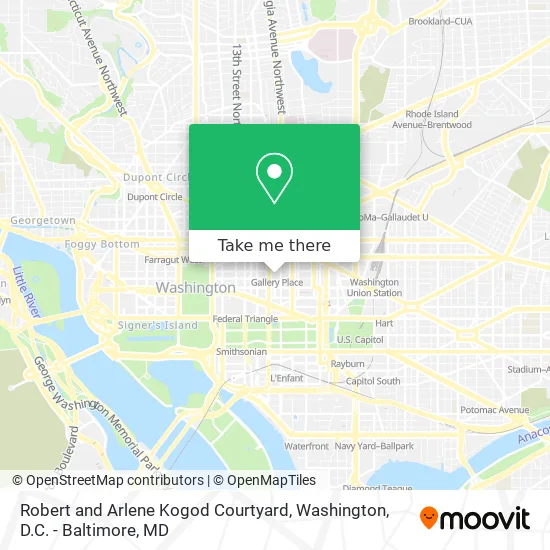 Mapa de Robert and Arlene Kogod Courtyard