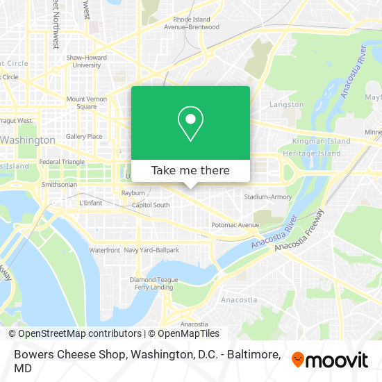 Mapa de Bowers Cheese Shop