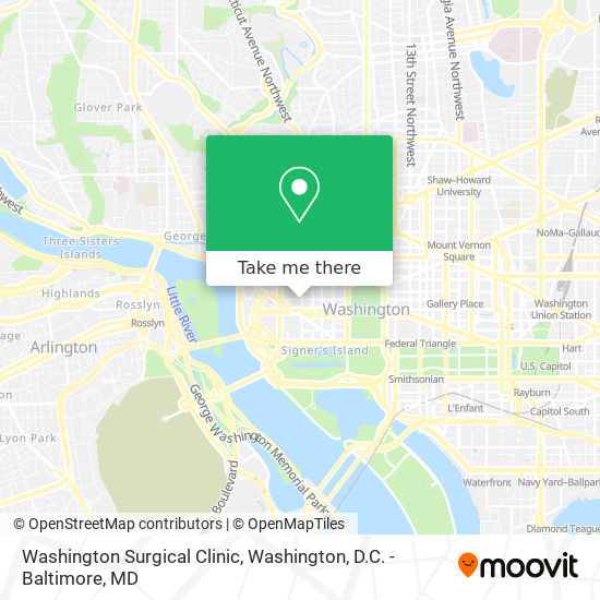 Washington Surgical Clinic map