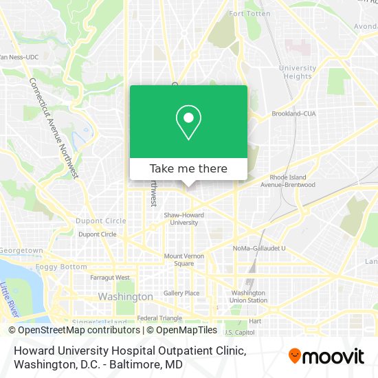 Mapa de Howard University Hospital Outpatient Clinic
