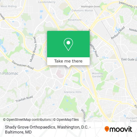 Shady Grove Orthopaedics map