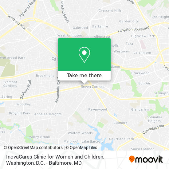 InovaCares Clinic for Women and Children map