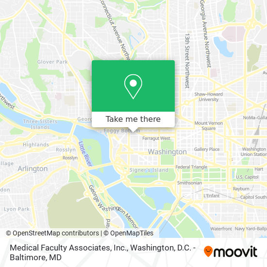 Medical Faculty Associates, Inc. map