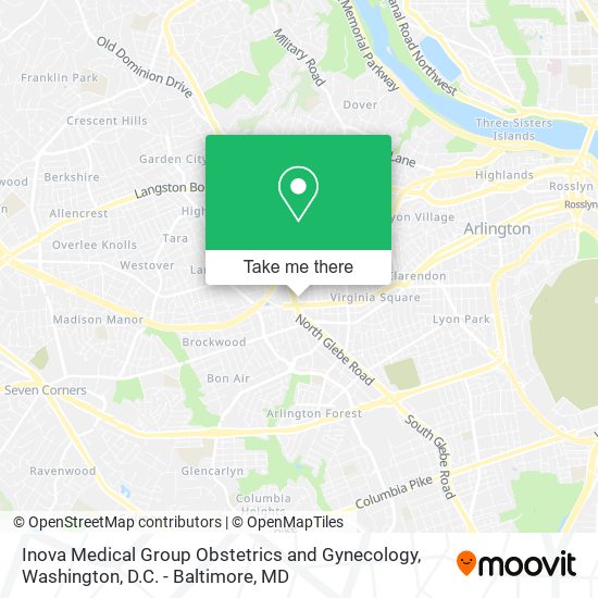 Inova Medical Group Obstetrics and Gynecology map