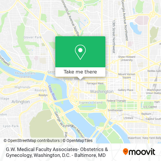 Mapa de G.W. Medical Faculty Associates- Obstetrics & Gynecology