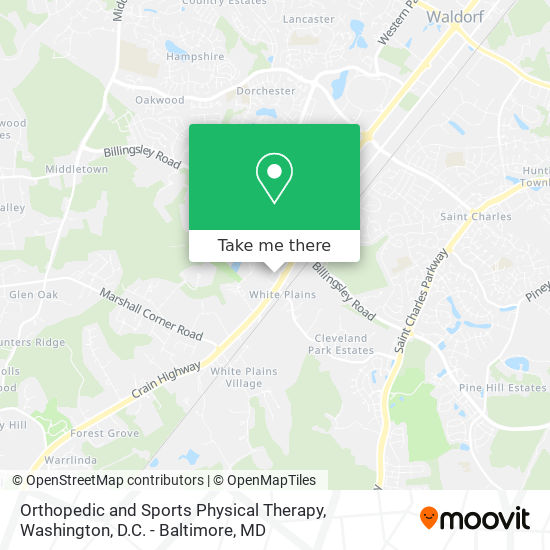Orthopedic and Sports Physical Therapy map