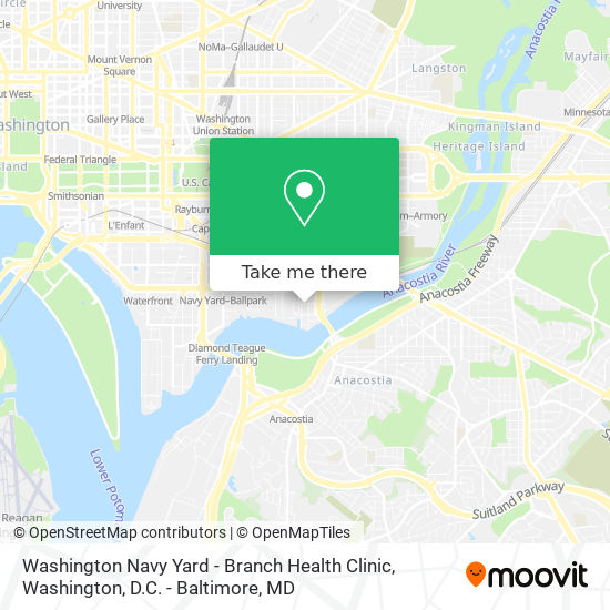 Mapa de Washington Navy Yard - Branch Health Clinic