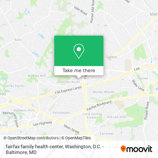 Mapa de fairfax family health center