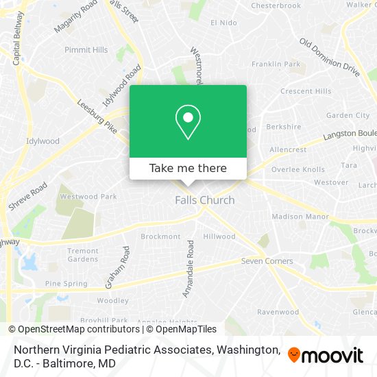 Mapa de Northern Virginia Pediatric Associates