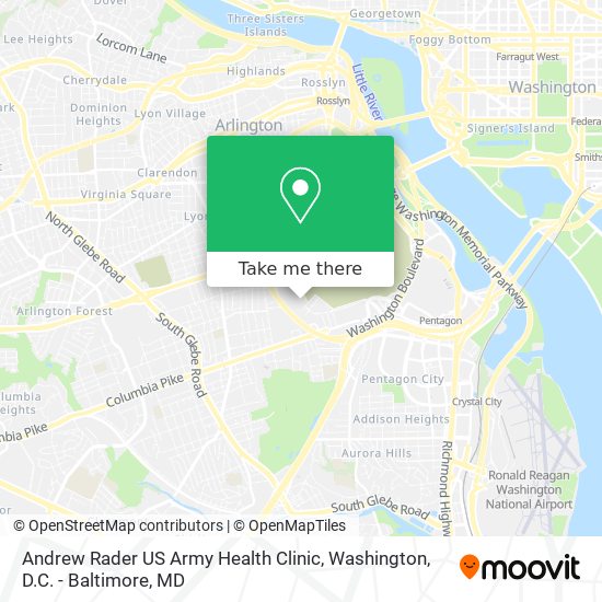 Mapa de Andrew Rader US Army Health Clinic