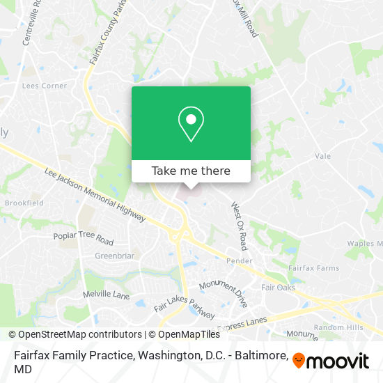 Fairfax Family Practice map