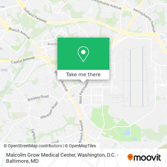 Malcolm Grow Medical Center map