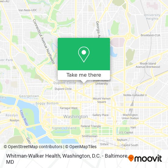 Whitman-Walker Health map