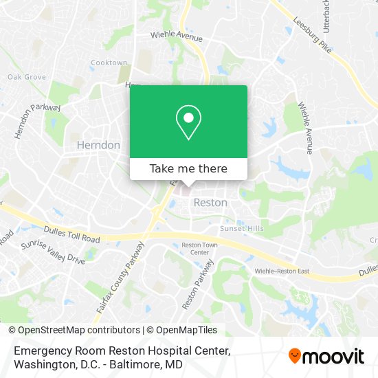 Mapa de Emergency Room Reston Hospital Center