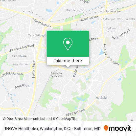 INOVA Healthplex map