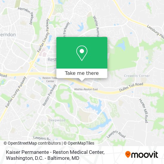 Kaiser Permanente - Reston Medical Center map