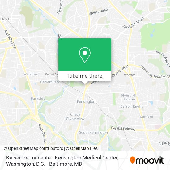 Mapa de Kaiser Permanente - Kensington Medical Center